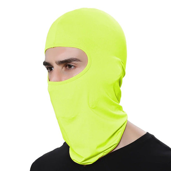 Cagoule moto jaune fluo