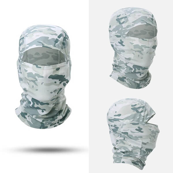 Cagoule camouflage blanche