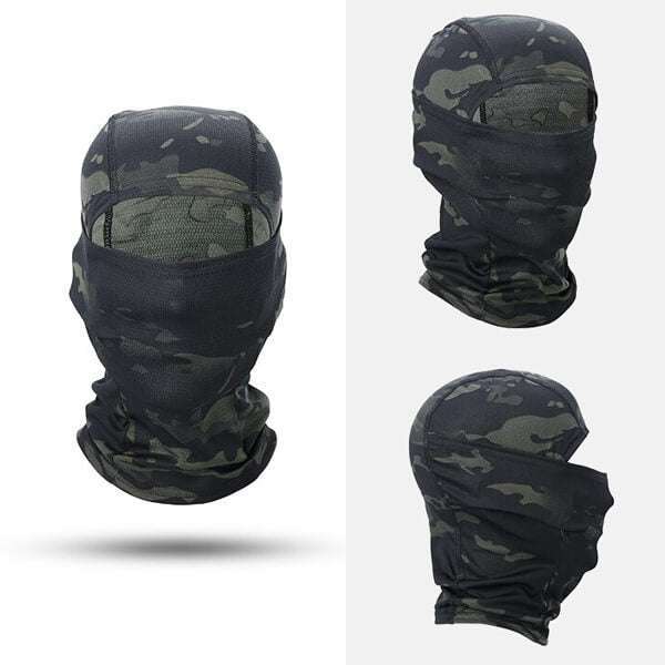 Cagoule noire camouflage