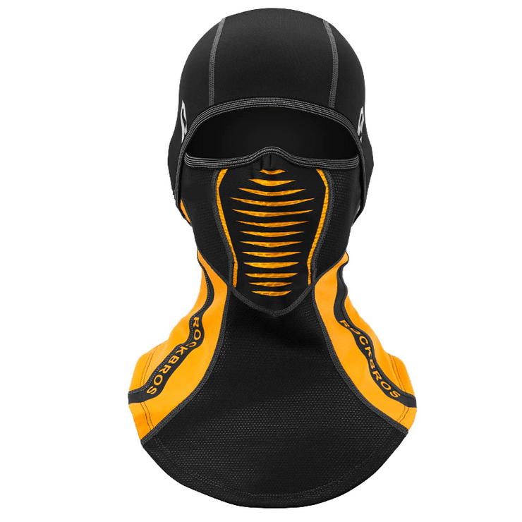 Cagoule de moto jaune polaire